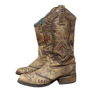 Women’s Corral Vintage #C2915 Tribal Aztec Patterned Cowgirl Boots Size 77